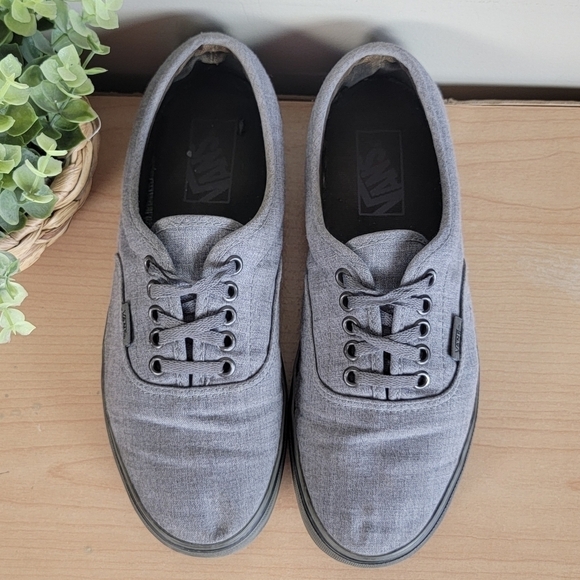 Vans 8.5 LPE Dressed Up Authentic Lo Top Smoked Pearl Gray Canvas Sneakers Shoes - Picture 7 of 15